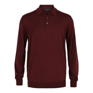 Slowear Zanone Flex Wool Slim-Fit Polo Red Mens